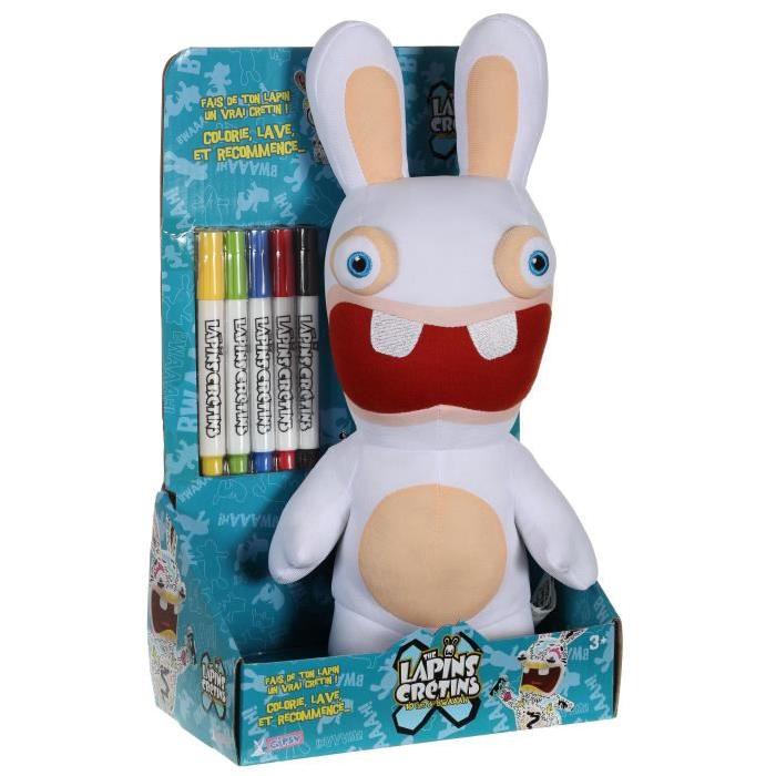 LAPINS CRETINS Peluche a Colorier 23 cm