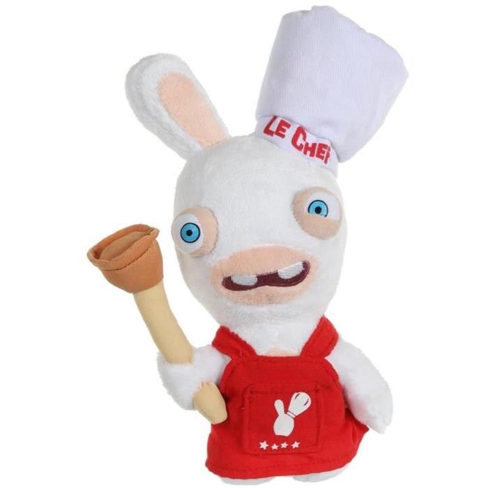 Peluche Lapins Crétins Sonore Chef cuisinier