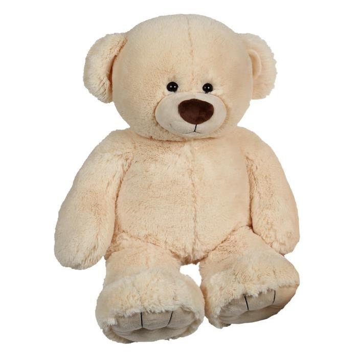 GIPSY Peluche Ours Décor XL 100cm Ivoire