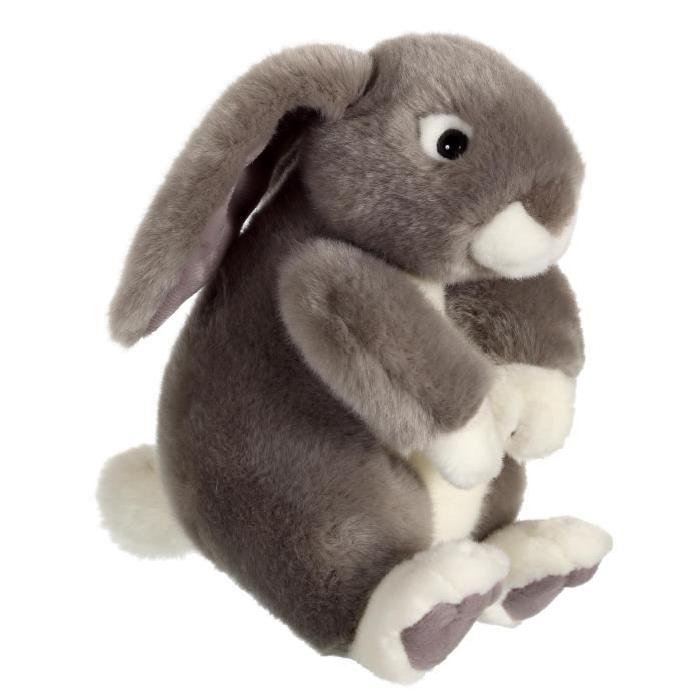 GIPSY Peluche Lapinou Assis 22 cm Gris