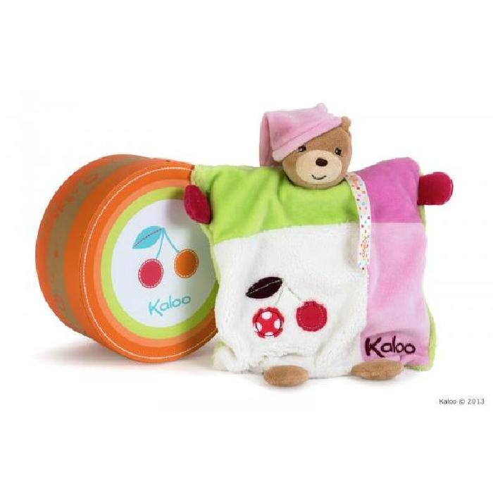 KALOO Doudou Ourson Cerise