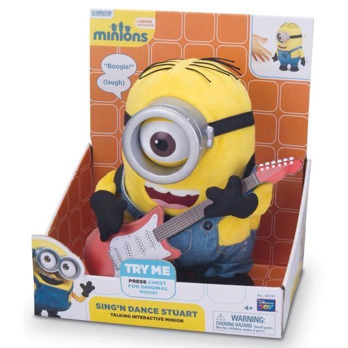 LES MINIONS Peluche Sing'n'Dance Stuart 23 cm