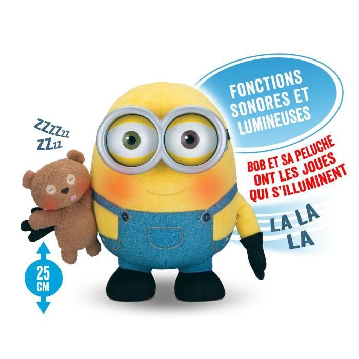 LES MINIONS Peluche Electronique Berceuse Bob 25 cm