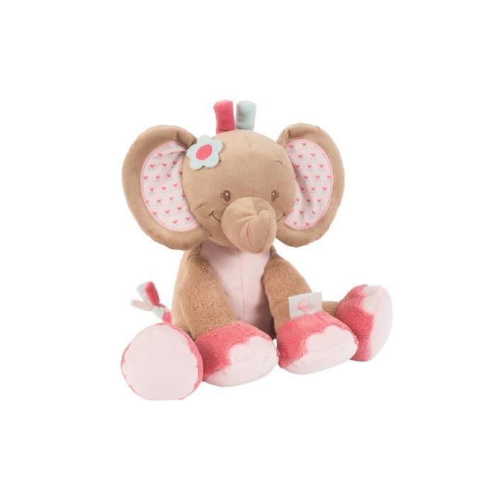 NATTOU Peluche Rose l'éléphant