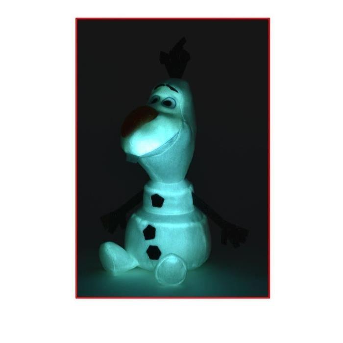 LA REINE DES NEIGES Peluche Olaf qui brille dans le noir 25 cm - Disney