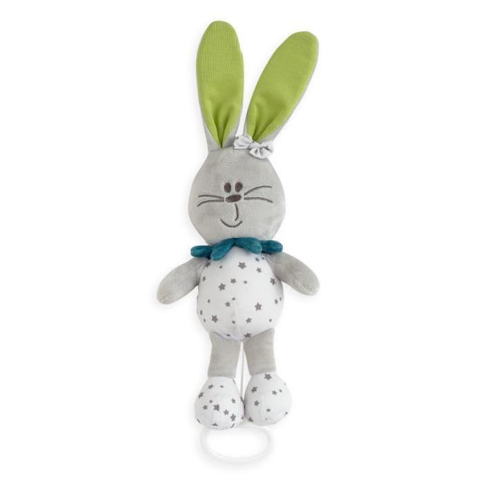 TROIS KILOS SEPT Peluche musicale lapin - Accroch'coeur