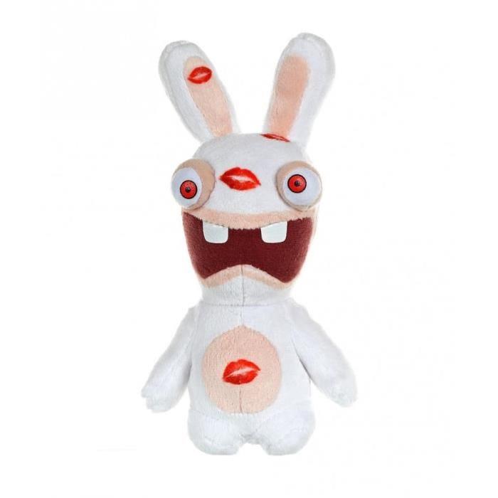 LAPIN CRETIN Peluche lapin Kiss sonore - 18 cm