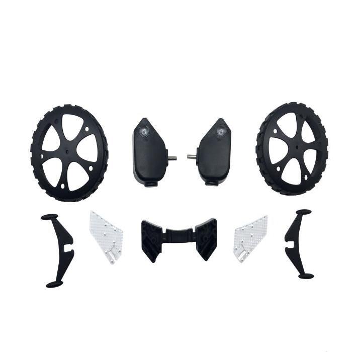 BY ROBOT Drive Kit - Kit pour transformer votre drone en voiture télécommandée - Roues + ailes + supports moteurs - Noir