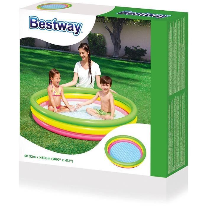 BESTWAY Piscine Arc en Ciel 3 Boudins - Diametre 152 cm