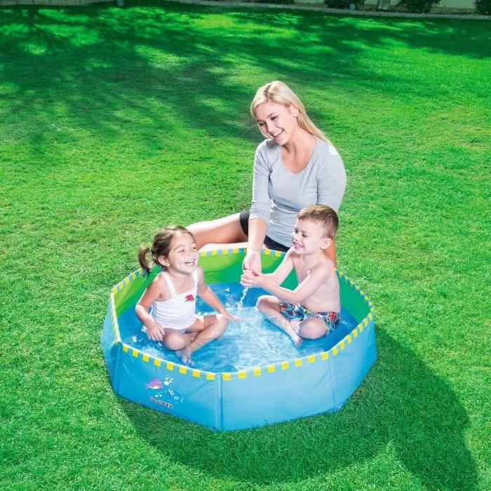 Piscine enfant  pliable et transportable 99 * 99 * 20 cm