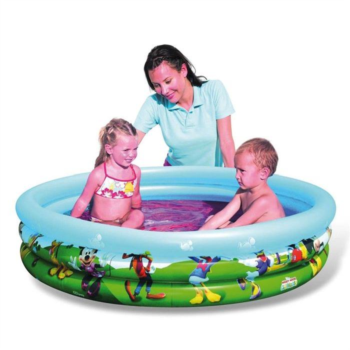 MICKEY Club House Piscine Gonflable Enfant 3 boudins - Diam 122cm X 25cm