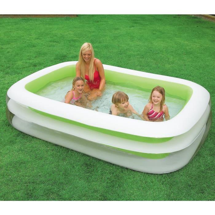 INTEX Piscine gonflable rectangulaire pour la famille - 2,62x1,75x0,56m