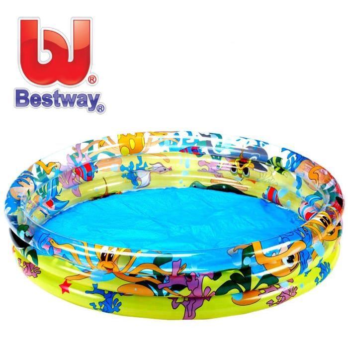 BESTWAY Piscine gonflable océan life - 122 cm x 25 cm