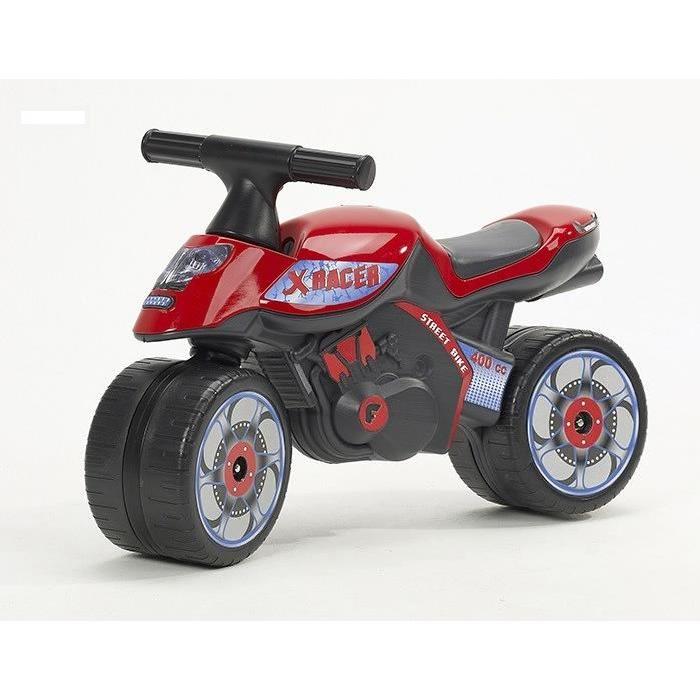 FALK Porteur Enfant Moto Racer de Course Rouge