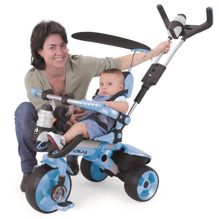 INJUSA Tricycle enfant évolutif City Bleu