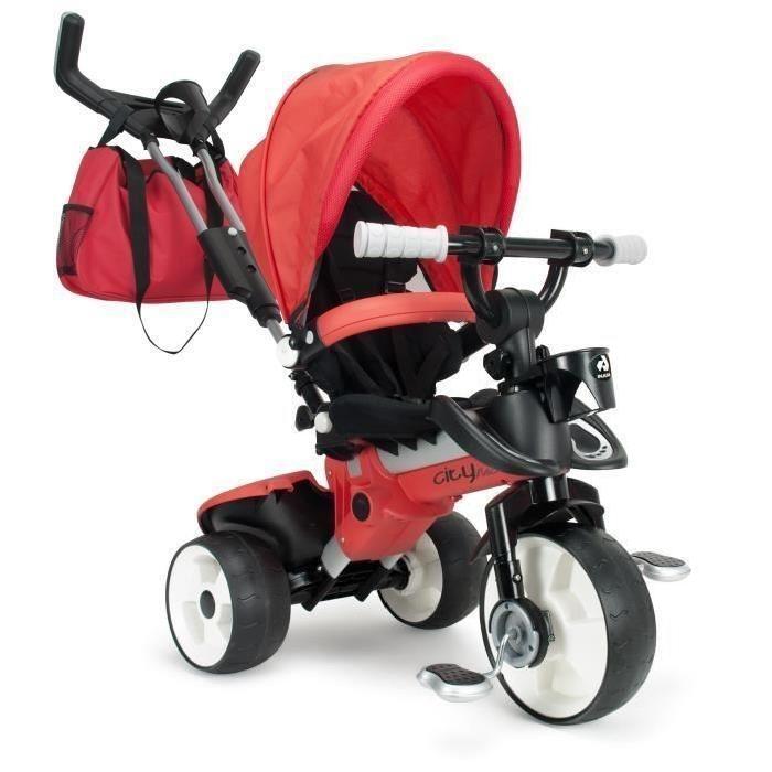 INJUSA Tricycle enfant évolutif City Max Rouge