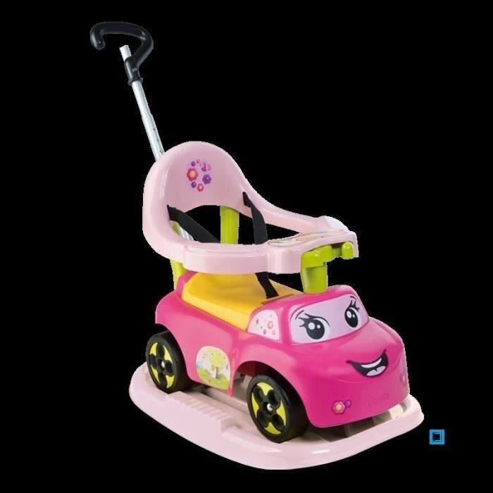 SMOBY Porteur Auto Bascule Electrique Rose