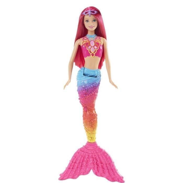 BARBIE Sirene Multicolore Arc En Ciel