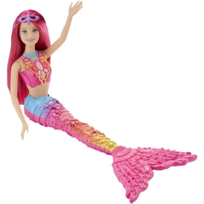 BARBIE Sirene Multicolore Arc En Ciel