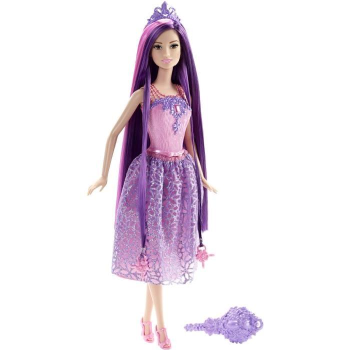 BARBIE - Princesse Chevelure Jupon Mauve