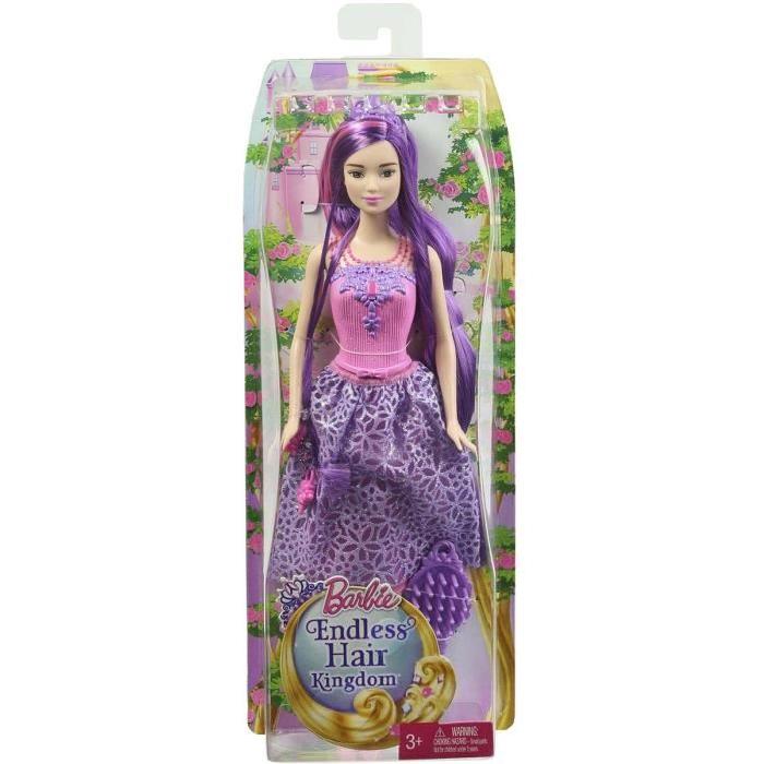 BARBIE - Princesse Chevelure Jupon Mauve