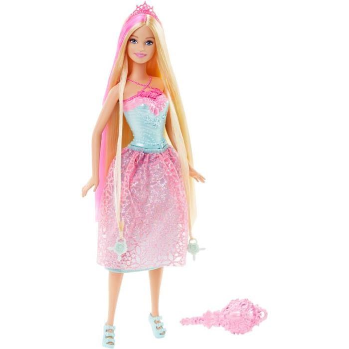 BARBIE - Princesse Chevelure Jupon Rose