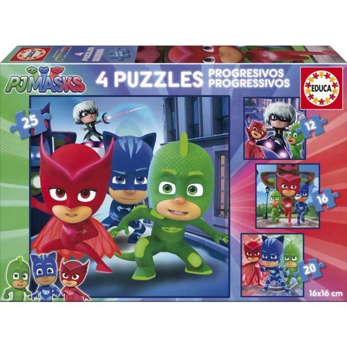 PJ MASKS Puzzle Progessifs - 12-16-20-25 pieces