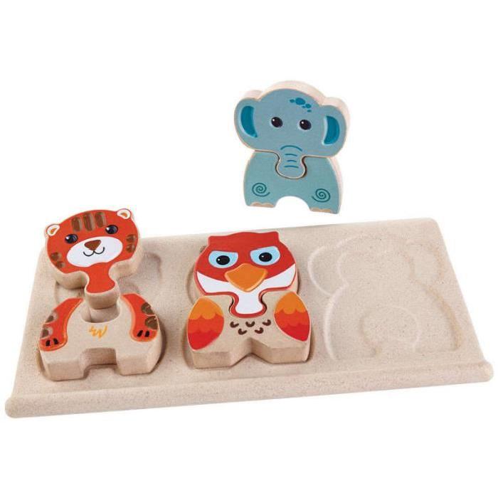 PLAN TOYS Jeu en bois Puzzles animaux