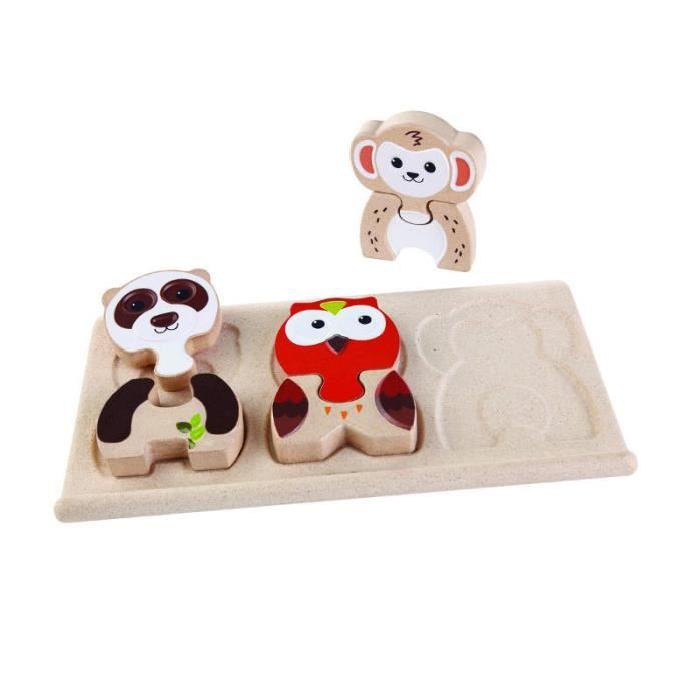 PLAN TOYS Jeu en bois Puzzles animaux