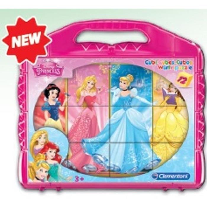 CLEMENTONI - Cubes 12 pieces - Princesses