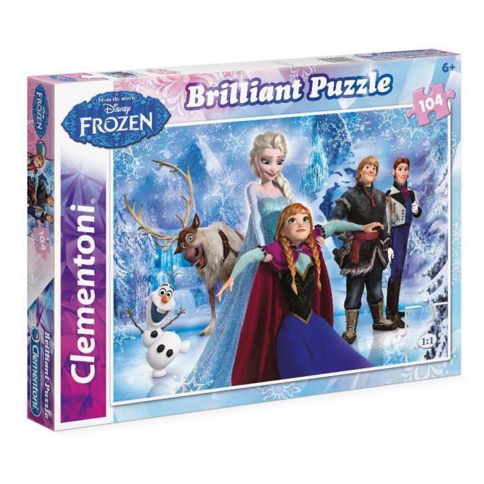 LA REINE DES NEIGES Puzzle brillant 104 pieces Clementoni