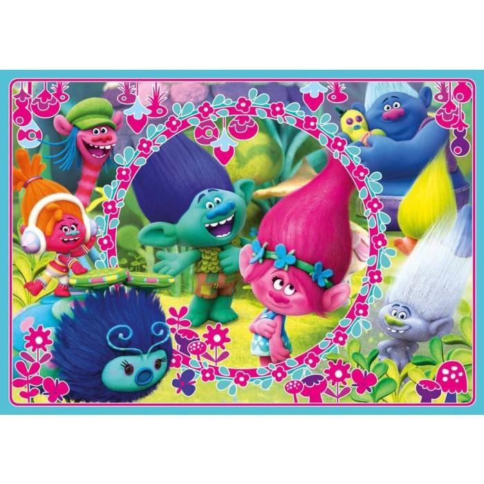 CLEMENTONI Trolls Puzzle velours 60 pieces