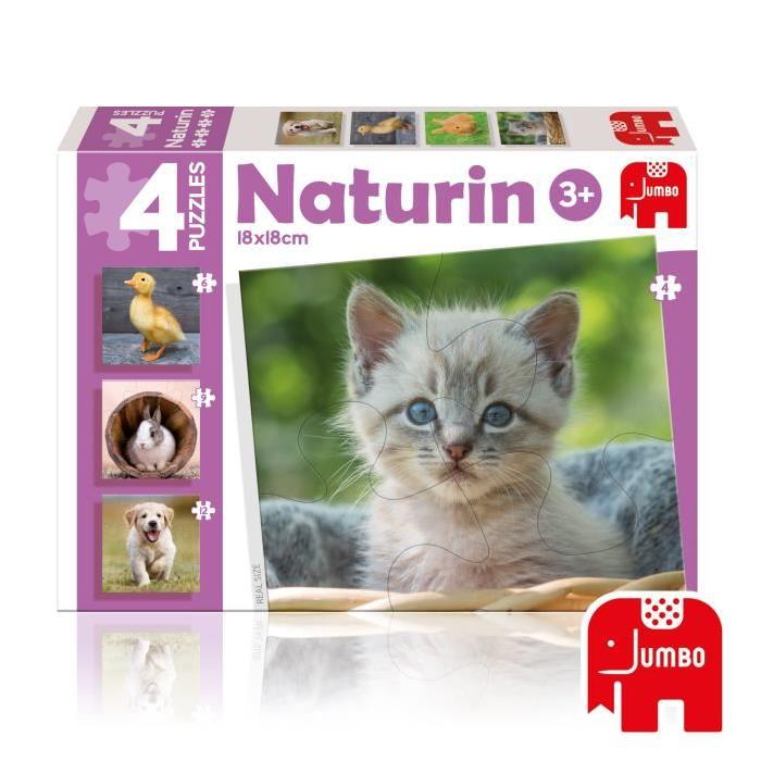 DISET 4 Puzzles Animaux Naturin Photo