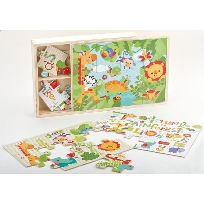 FISHER PRICE Ma Premiere Boite Puzzle En Bois