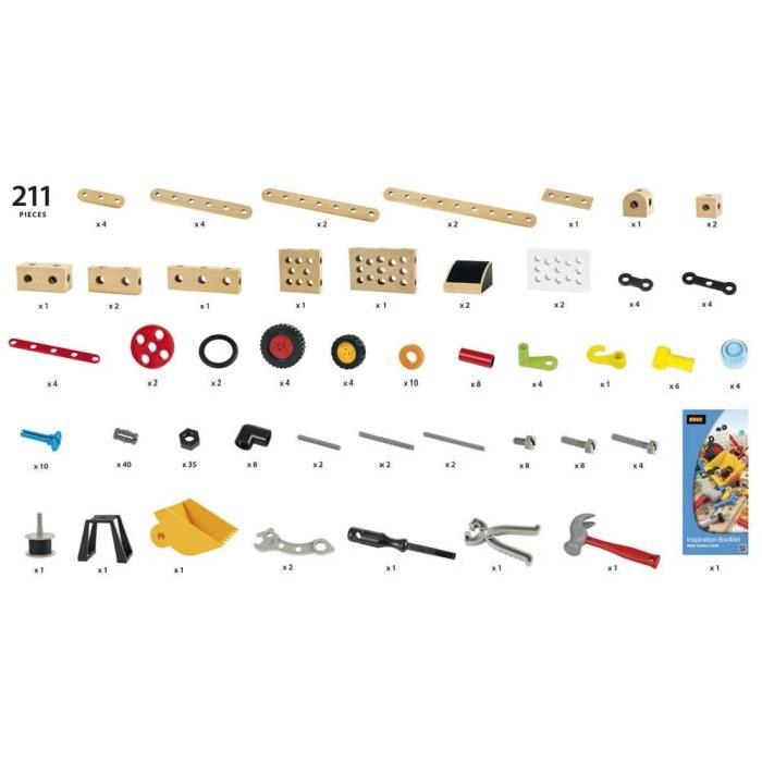 BRIO Coffret activité builder - 210 Pieces