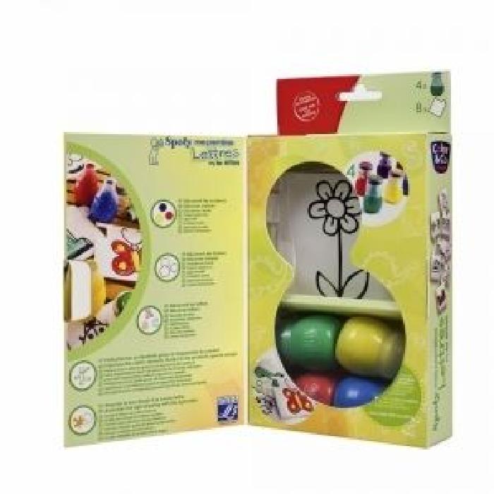 LEFRANC & BOURGEOIS Kit de loisirs créatifs spoty - 4x30ml - 8 puzzle lettres éducation