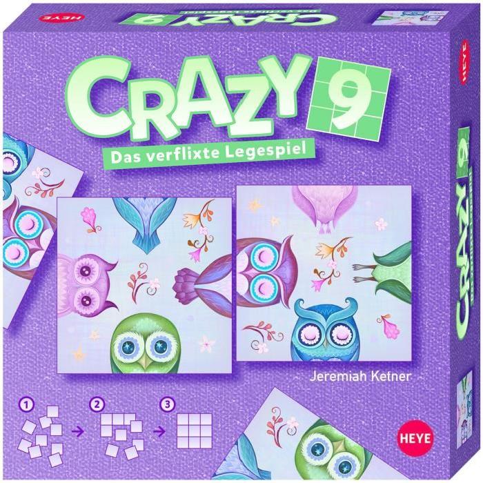 MERCIER Jeu Crazy 9 Ketner Owls - 24 x 24 cm