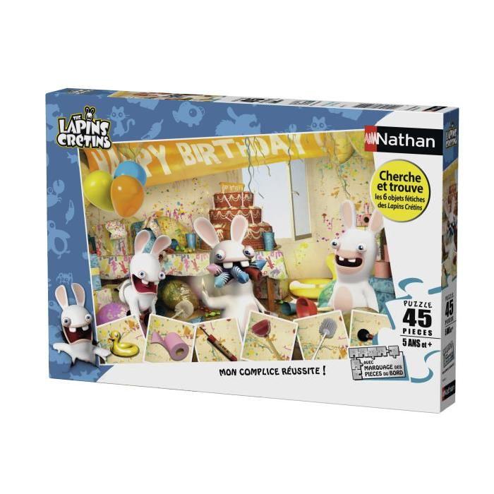 LES LAPINS CRETINS Puzzle Joyeux Anniversaire 45 pcs