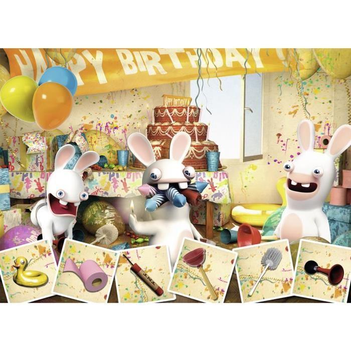 LES LAPINS CRETINS Puzzle Joyeux Anniversaire 45 pcs