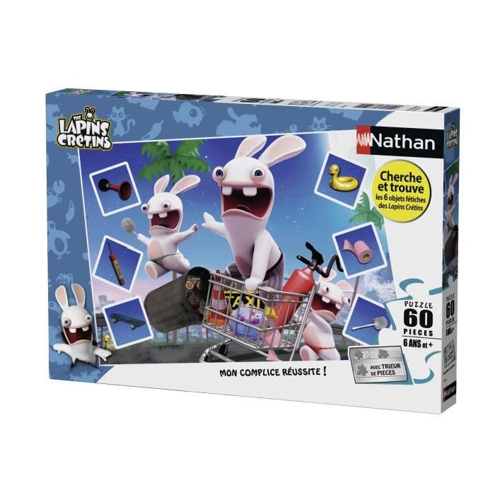 LES LAPINS CRETINS Puzzle Course Folle 60 pcs