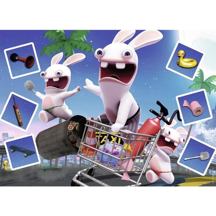 LES LAPINS CRETINS Puzzle Course Folle 60 pcs