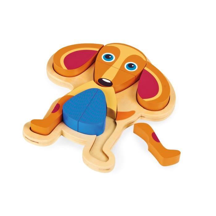 NEOTILUS Happy Puzzle - Chien - Puzzle a Encastrer 9 pieces