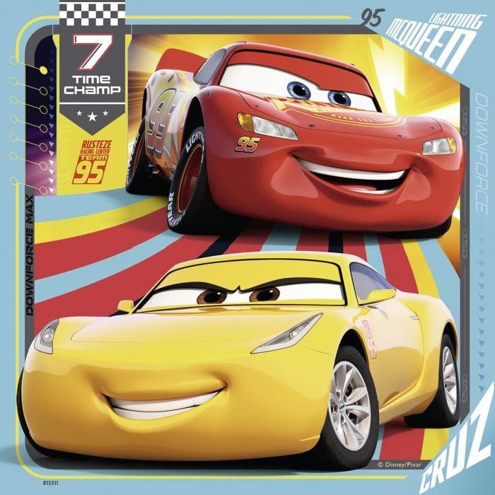 CARS Puzzle 3x49 pcs Prets course - Disney