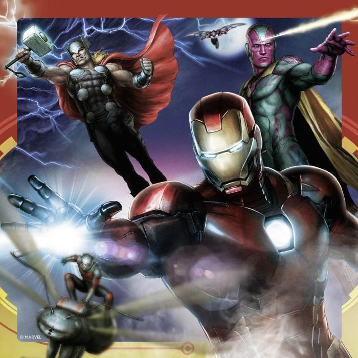 AVENGERS Puzzle les Puissants 3x49 pcs