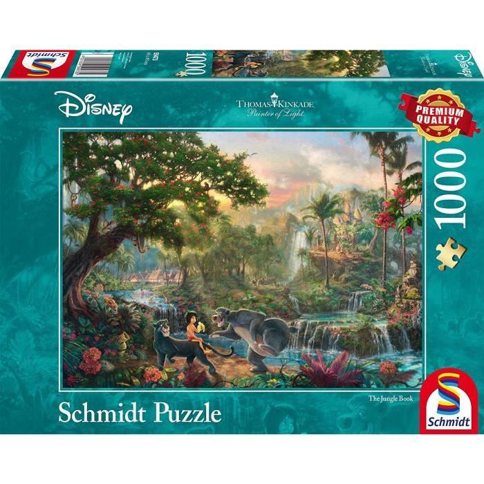 SCHMIDT SPIELE Thomas Kinkade + Disney Puzzle Adulte Disney Le Livre De La Jungle- 1000 Pieces
