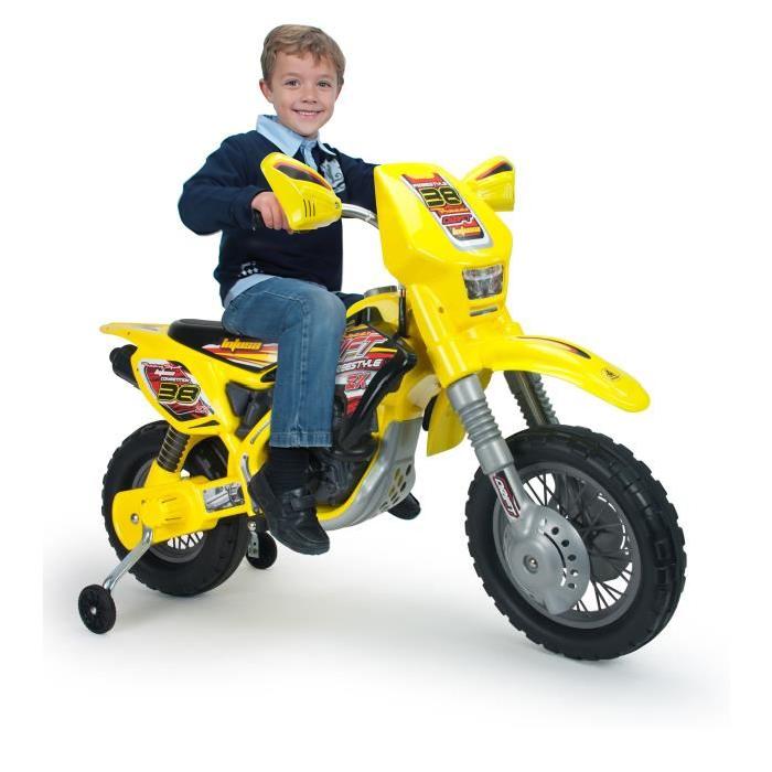 INJUSA Moto électrique enfant Cross Drift Zx 12 volts Avec Stabilisateurs