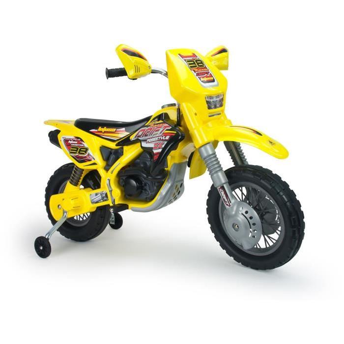 INJUSA Moto électrique enfant Cross Drift Zx 12 volts Avec Stabilisateurs