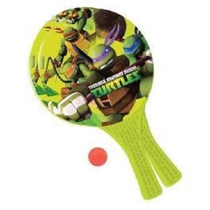 TORTUES NINJA 2 Raquettes de plage et balle