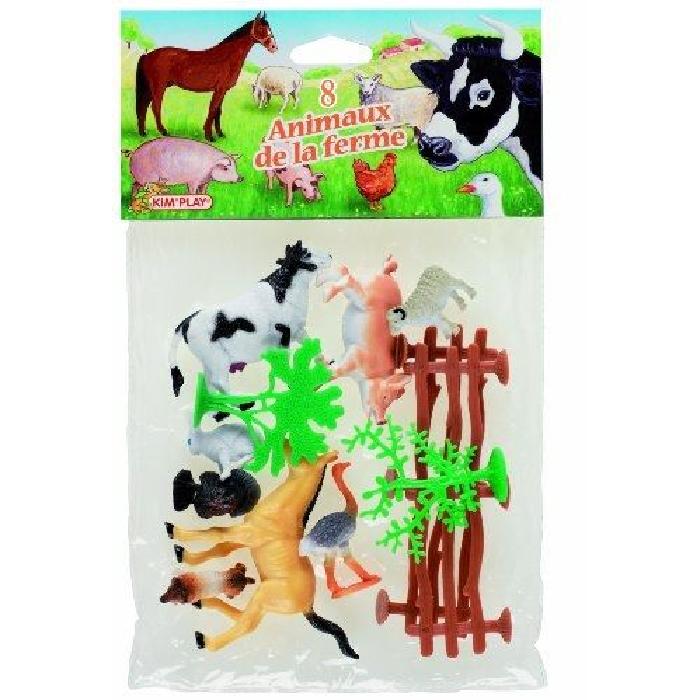 KIMPLAY Animaux de la ferme x8 + accessoires