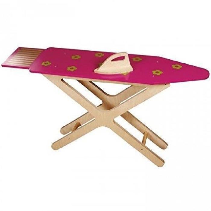 JB BOIS Table a repasser 25x94x50 cm Rose + Fer Fille